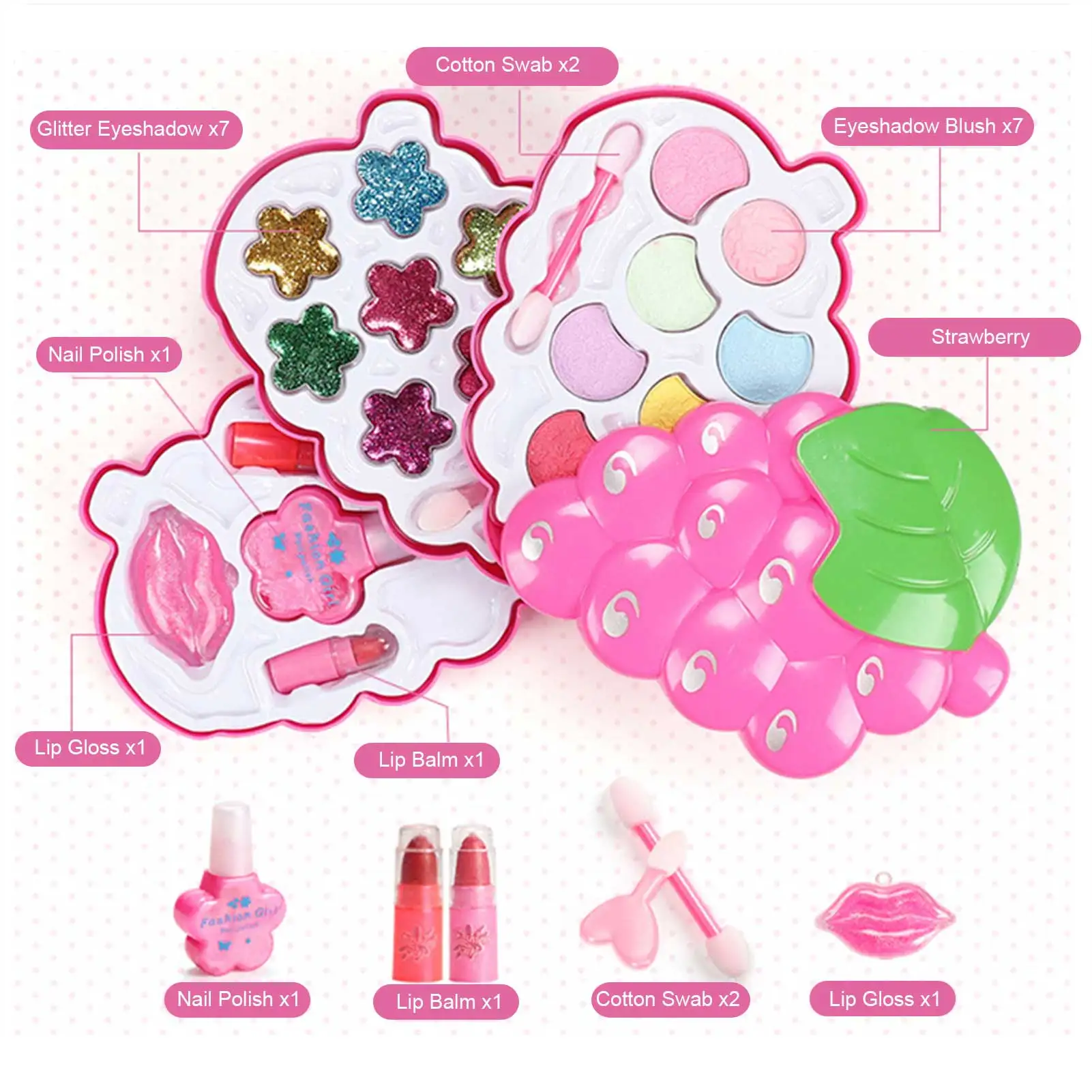 

Makeup Toys Fashion Girl Children's Lollipop Cosmetic Toys Little Girl Gift Box Set