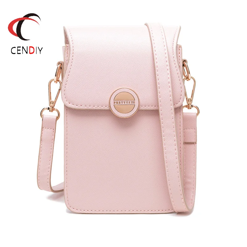 

2021 Fashion Women Shoulder Crossbody Bag PU Leather Phone Bag One Shoulder Multi-function Large Capacity Small Square Wallet