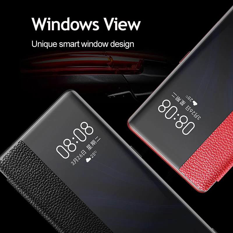 Mate 30 Роскошный чехол из натуральной кожи для huawei mate 30 pro Чехол кожаный умный флип-чехол для huawei mate 30 Pro Защитная крышка