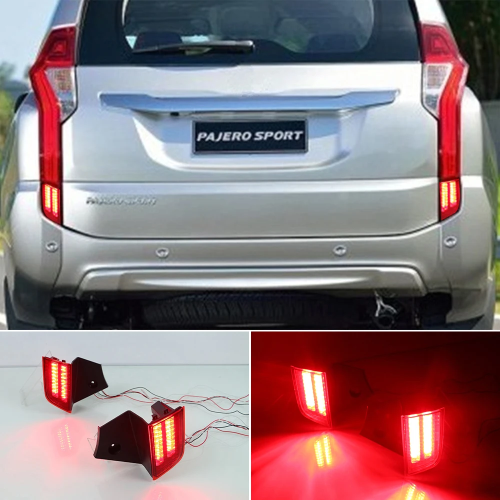1 пара отражатель для Mitsubishi Montero Sport 2015 2016 2017 2018 Автомобильный светодиодный задний