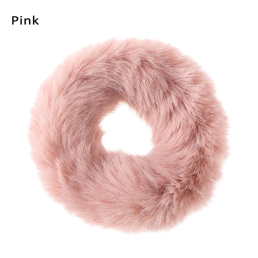 Rabbit Fur-P 1 шт., женские бархатные резинки для волос, эластичные резиновые ленты аксессуары для волос, резинка для волос, кольцо для волос, веревка для девушек, держатель для конского хвоста - Цвет: Rabbit Fur-P