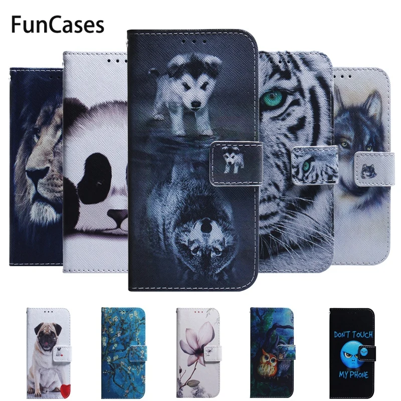 For Etui Sony Xperia 20 Case Soni Experia 20 Wolf Panda Magnetic Flip Wallet Cover For Coque Sony Xperia20 2019 Fundas Cases