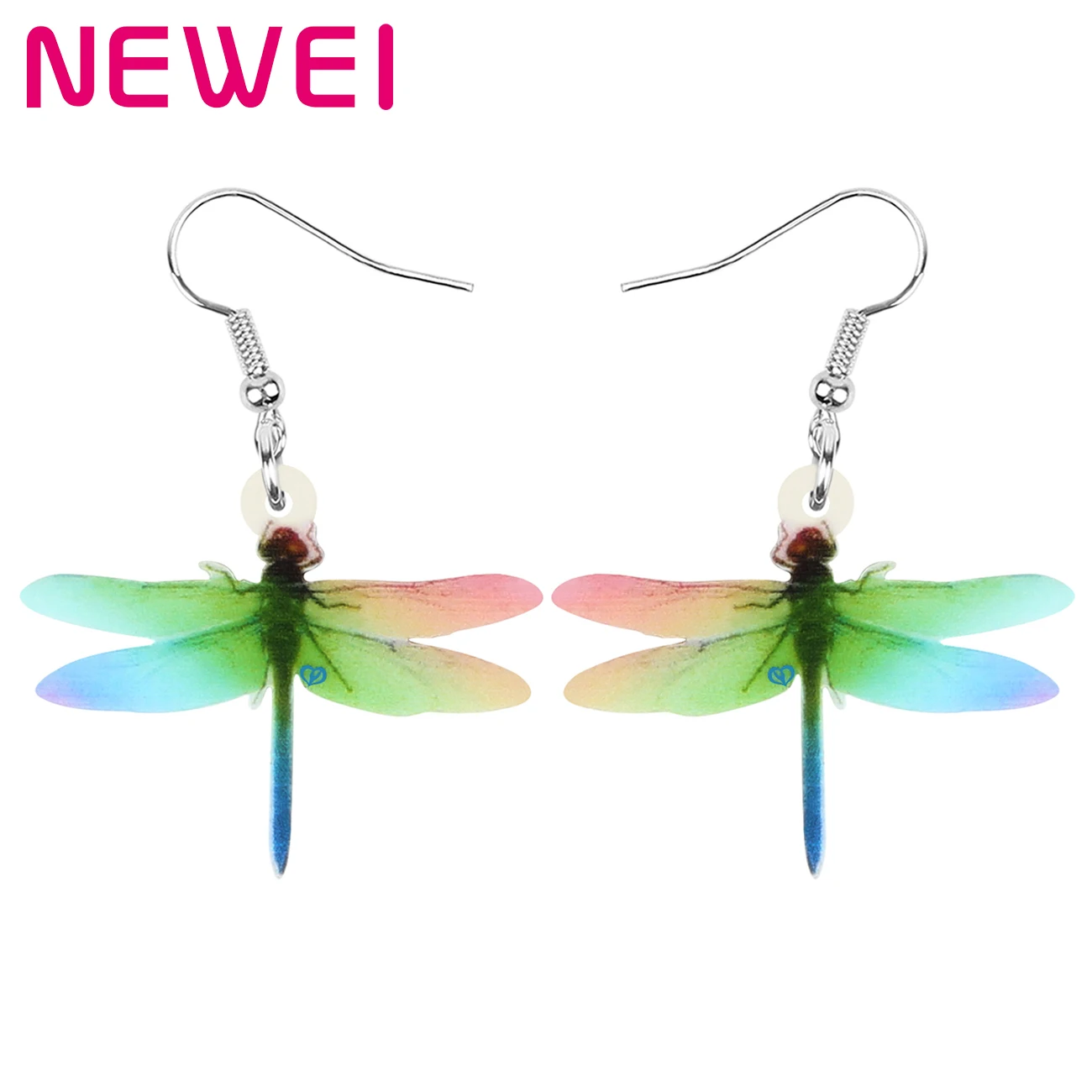 Женские длинные висячие серьги в виде насекомых летние украшения Newei акриловый