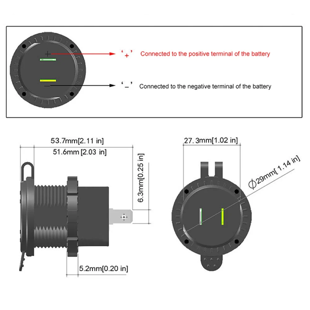 12-24V автомобиль лодка мотоцикл QC3.0 двойной USB цифровой дисплей телефон зарядное