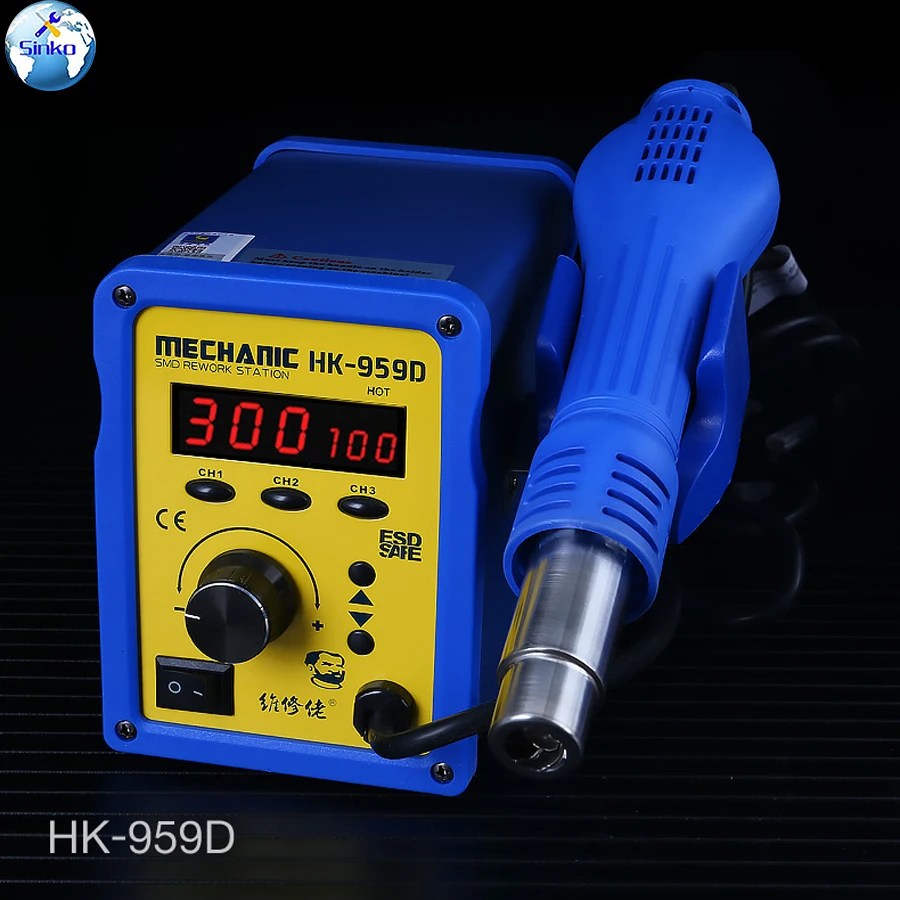 Механический фена для распайки горячим воздухом паяльная станция SMD 220 В 650 Вт
