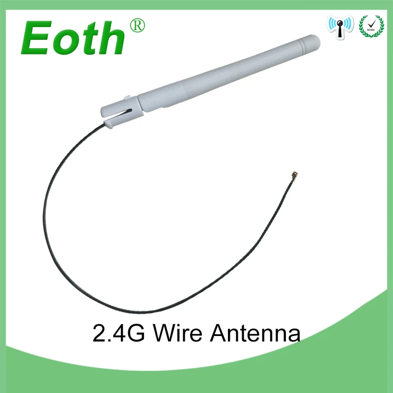 EOTH 10pcs 2.4GHz 3dBi WIFI Omni Antenna Aerial with IPX/U.FL Cable Female RA Connector Booster  Wireless Module MINI-PCI Card