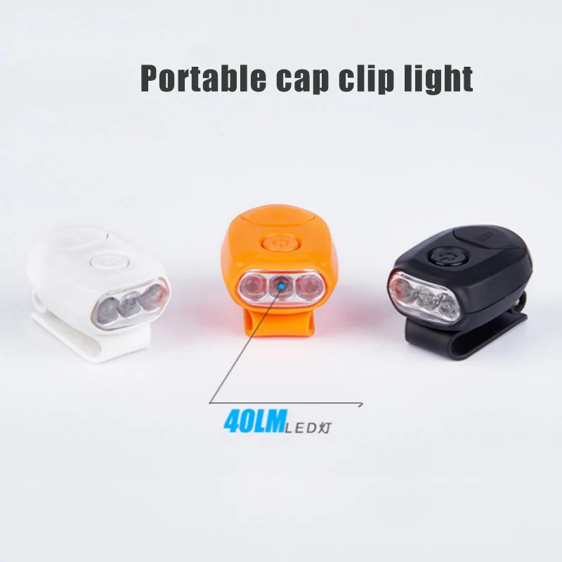 

Cap Hat Light 3-LED Headlamp Rotatable Ball Cap Visor Light Hat Light Hands Free for Hunting Camping Fishing L9