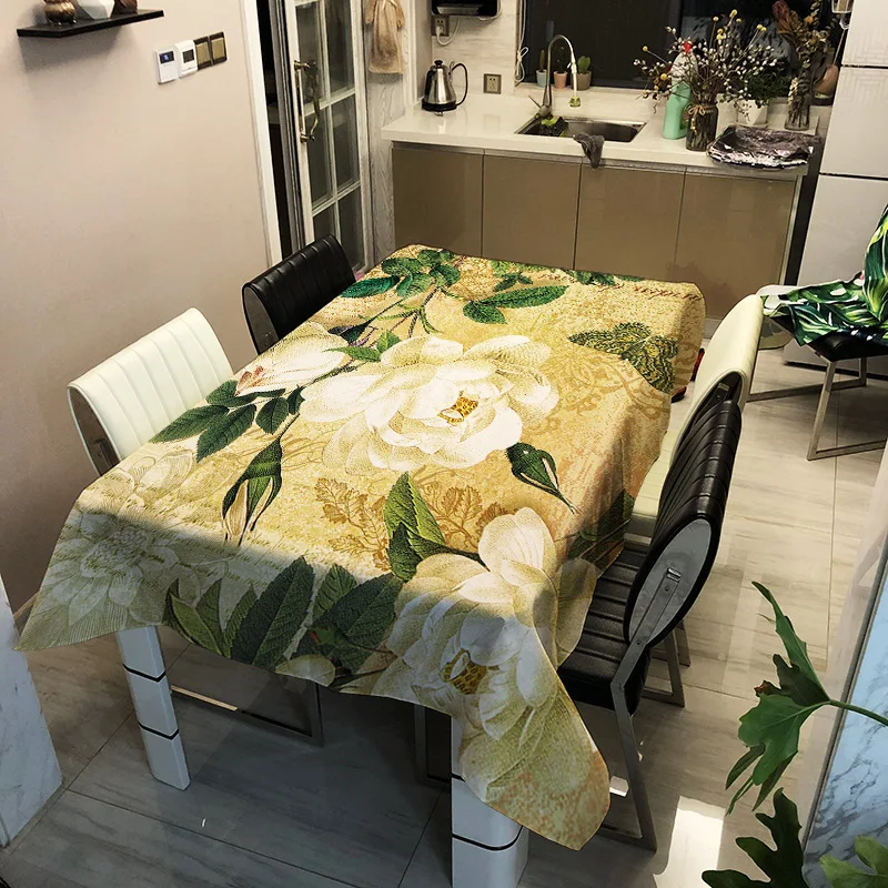 

Household flower series printed washable decorative household waterproof tablecloth