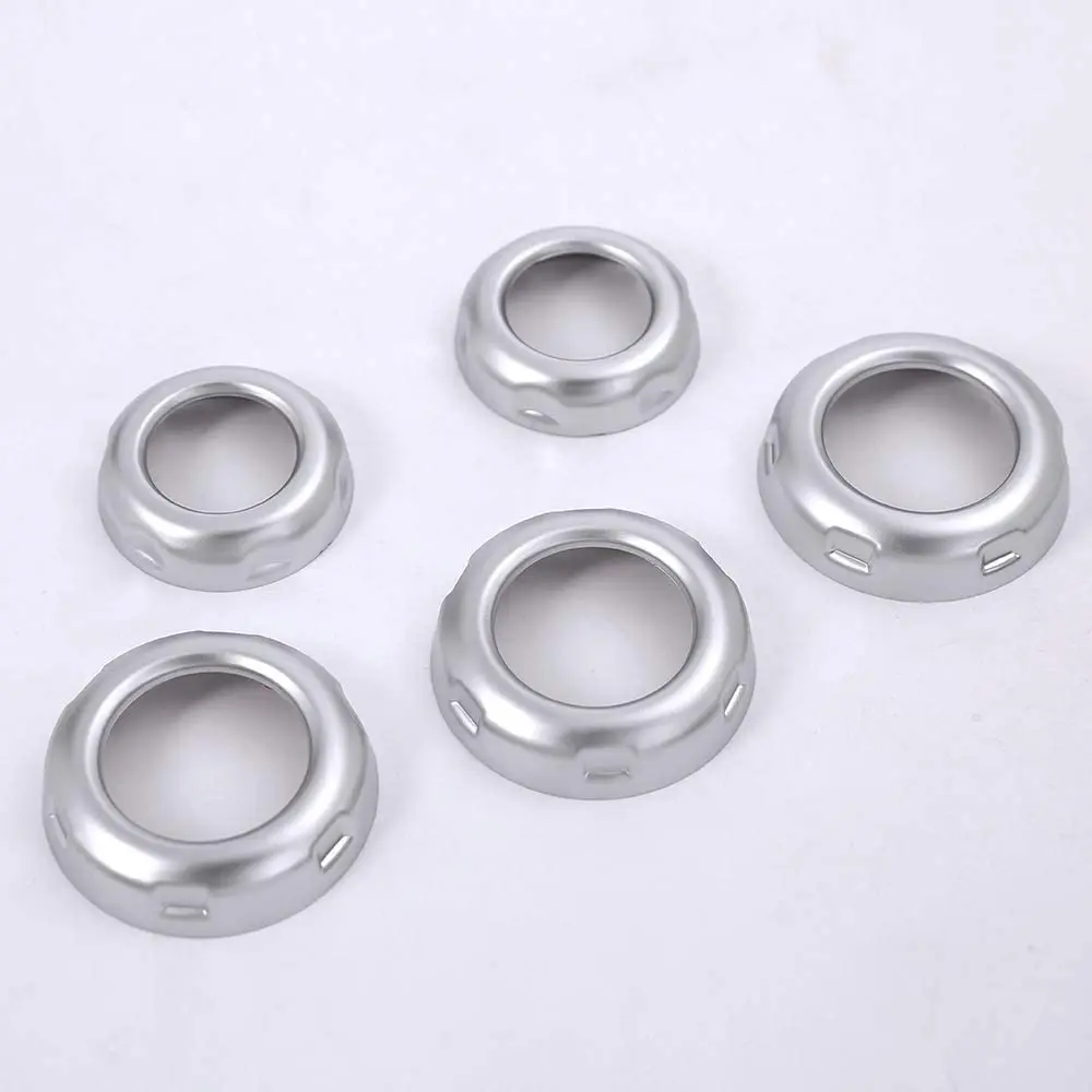

5pcs Chrome Volume and Air Conditioning Knobs Trim for Land Rover Discovery 4 LR4 2010-2016 RRS 2010-2013 Freelander 2 2013-2015
