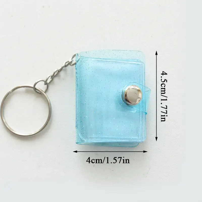 Прозрачный фотоальбом с блестками для мини фото наклеек и визитных карточек