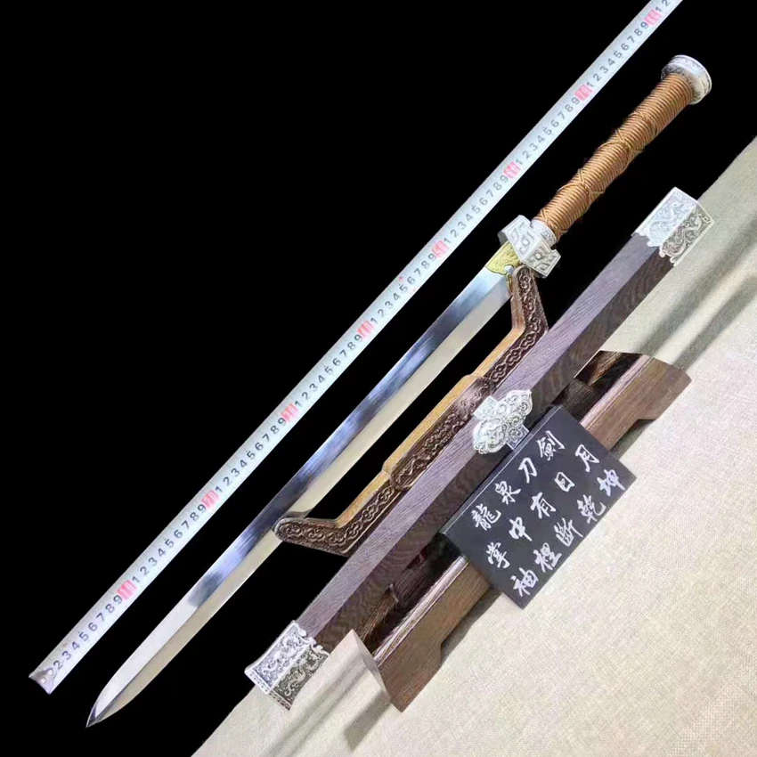 Authentic han Dynasty style Wushu Sword Chinese saber temper folded steel Blade Jian | Дом и сад
