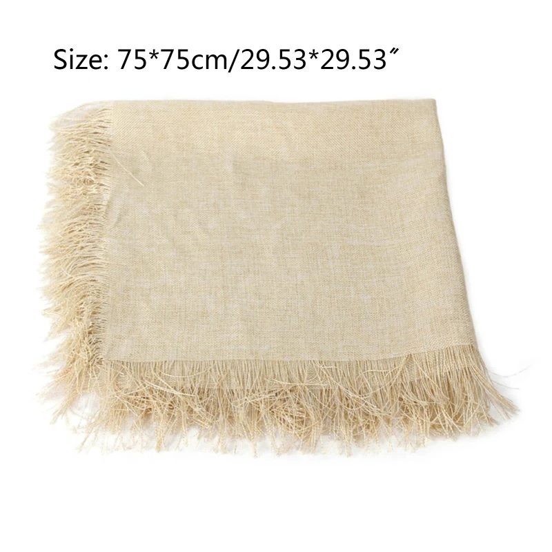 

Baby Tassel Receiving Blanket Infants Sleeping Swaddle Wrap Newborn Photography Props Shower Gifts