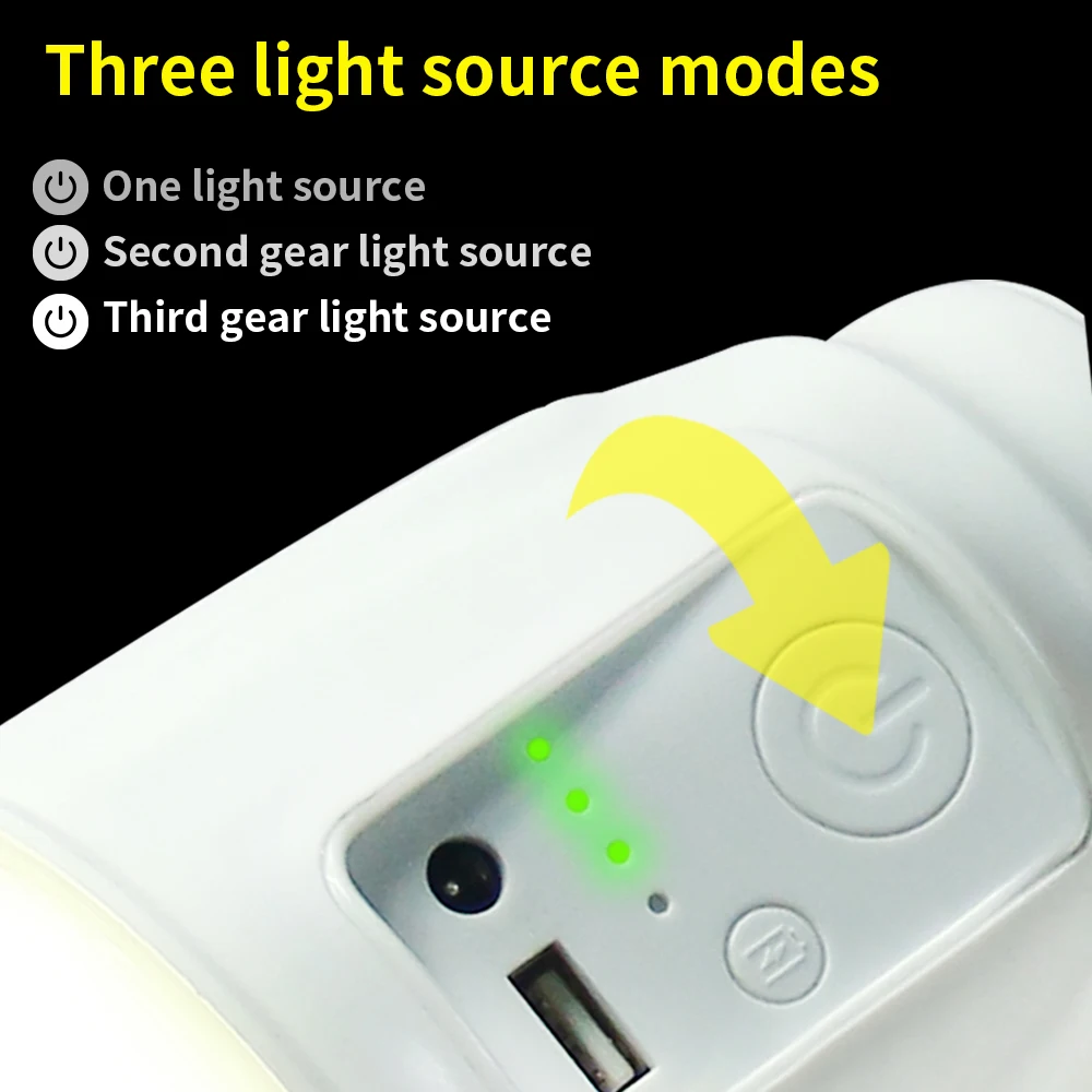 Портативная светодиодная лампа светодиодный заряжаемая с питанием от солнечной