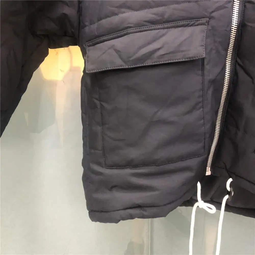 

Oversized Represent PUFFER JACKET 20FW Men Women Thick Represent Hooded Jackets Black Stand Collar Drawstring Zipper Coats