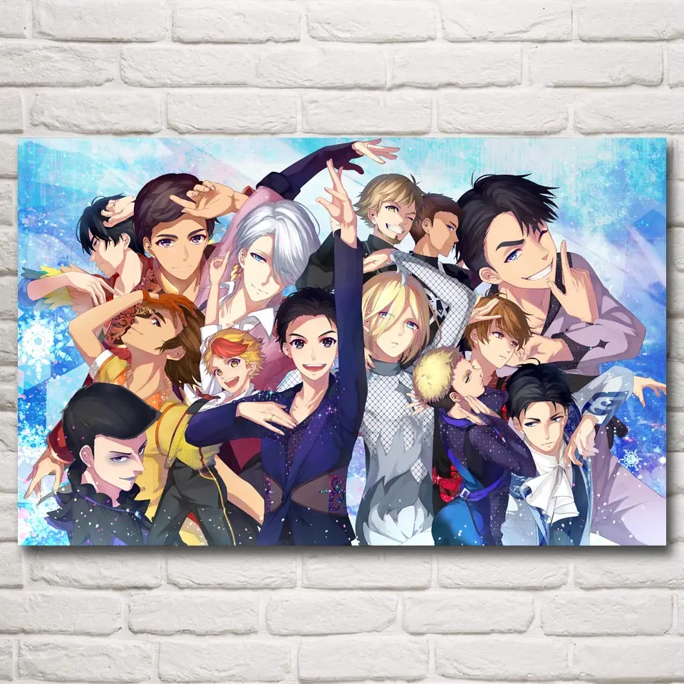 На льду аниме фильм картины настенные декорации Искусство Шелковый Плакаты и