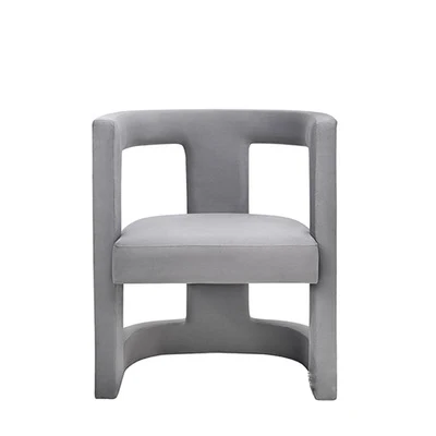 

2020 China modern design velvet metal elegant sofa chair with backrest solid leisure stool for living room apartment villa