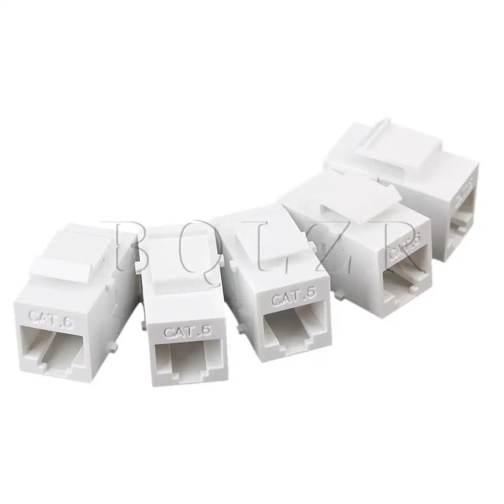 BQLZR 5 шт. CAT6 женский RJ45 Ethernet гигабитный Keystone переходник для гнезда миниджек|Детали