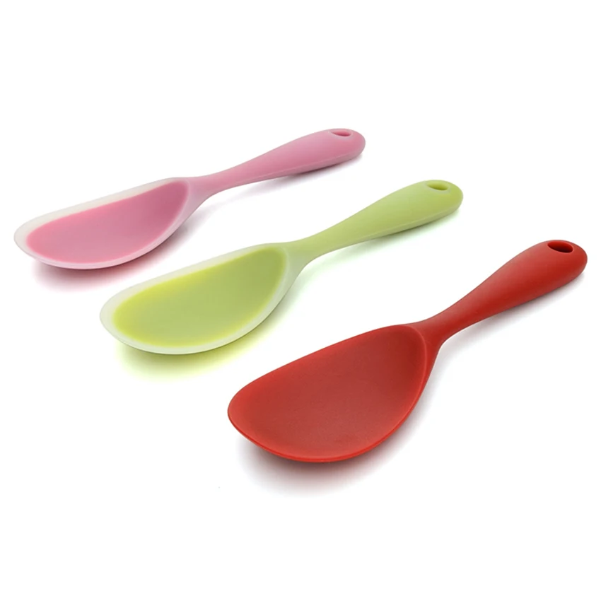

Silicone Rice Spoon Cooking Utensil High Temperature Resistance Soup Scoop Home Kitchen Durable Tableware