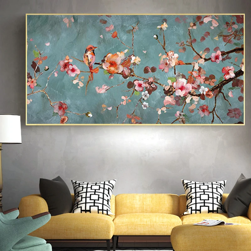 

Classical Flowers Plum Blossom Canvas Paintings Wall Art Posters and Prints wall art pictures for Living Room Decor cuadros