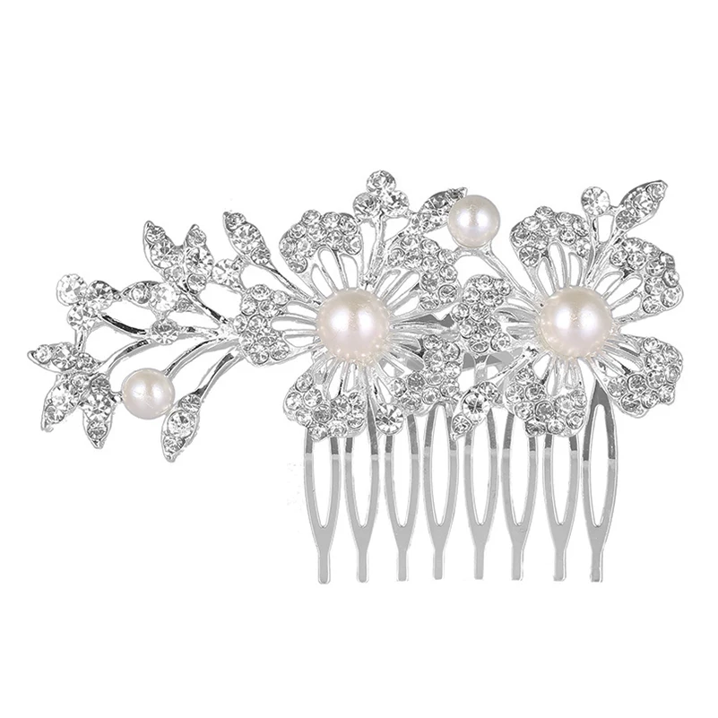 

Аксессуары для волос Linglewei, свадебный головной убор из сплава с жемчугом и бриллиантами