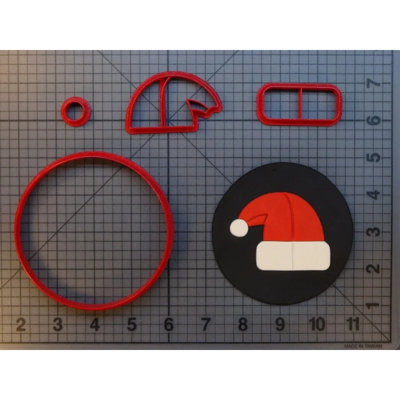 3D печати PLA Пластик Рождество Санта Клаус шляпа нулевой Fondant (сахарная) печенья