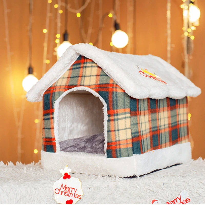

Foldable Pet Houses For Cat 4 Seasons Dog Kennel Bed Mat With Zipper Small Big Cat Nest Pet products Basket Puppy Cave Sofa