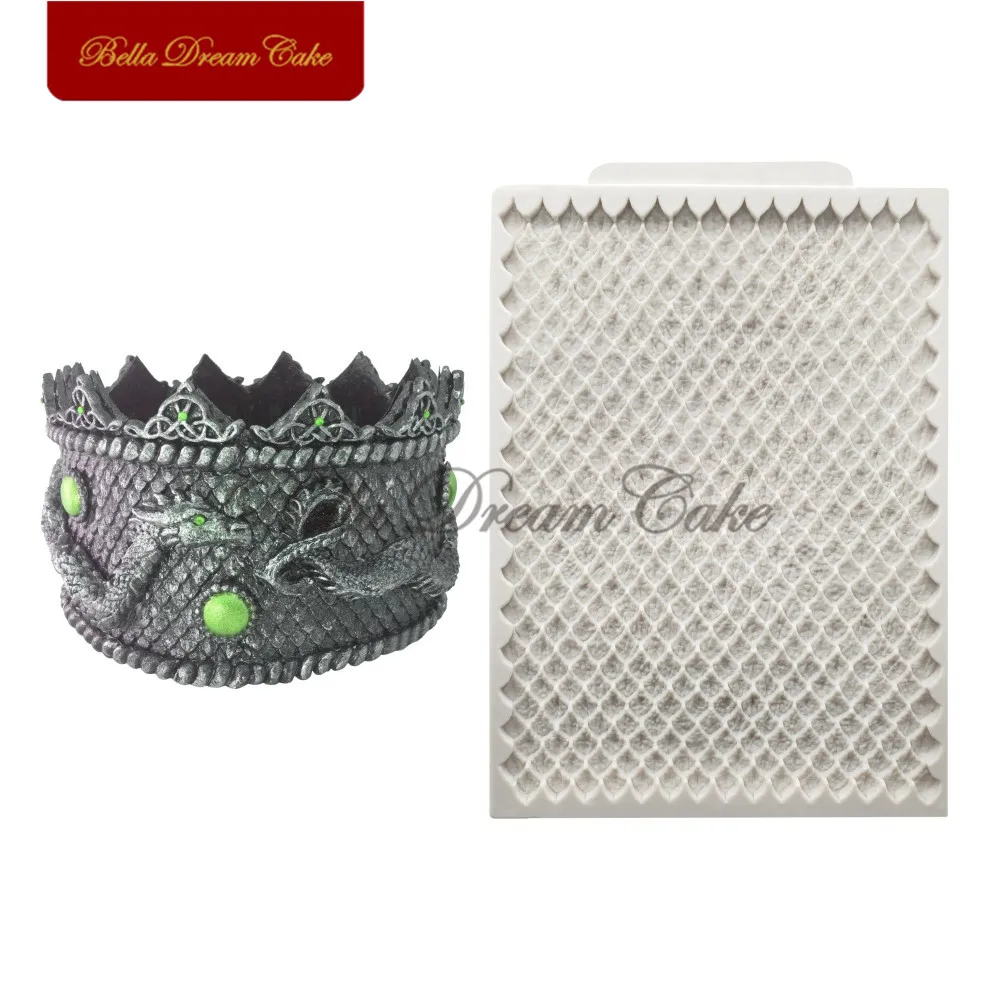 

Dragon Scales Skin Silicone Molds Cake Moulds Chocolate Fondant Clay Soap Mould Cake Decorating Tools Baking Accessories
