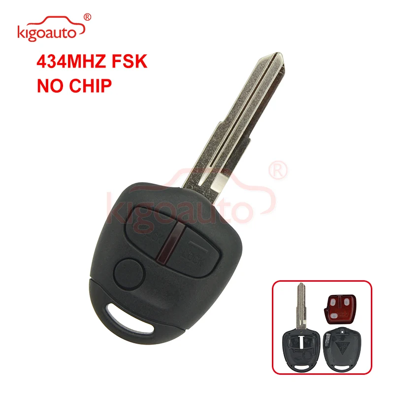 

Kigoauto дистанционный ключ для Mitsubishi Lancer MIT11R без чипа 3 кнопки 434 МГц