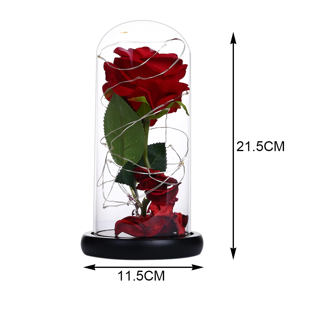 Романтический Ночной светильник с розовым стеклянным куполом деревянная основа