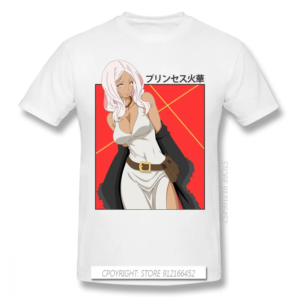 

Hibana Print 100% Cotton Funny T Shirts Fire Force Shinra Kusakabe Infernals Akitaru Obi Anime Men Fashion Streetwear
