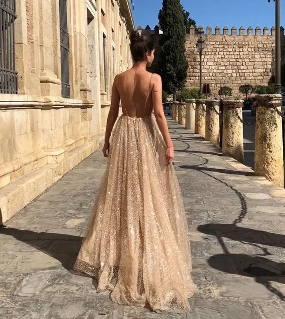 

New Women Lace Long Sleeve Deep V-Neck Empire Line High Split Party Ball Prom Wedding Gown