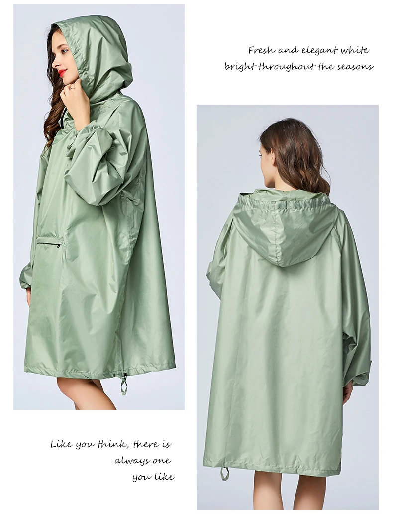 Fashion Women s Rain Cover Outdoor Waterproof Windproof Poncho Outwear Long Raincoat | Дом и сад