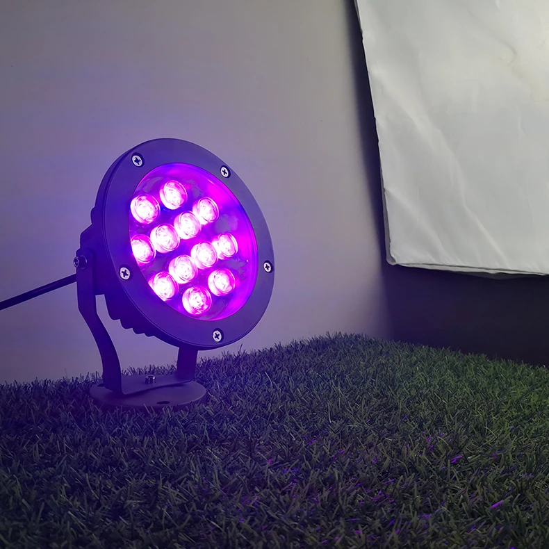 Новый 3в1 RGB светильник для газона AC85 265V AC24V Светодиодный проекционный 18 Вт 27 36 54