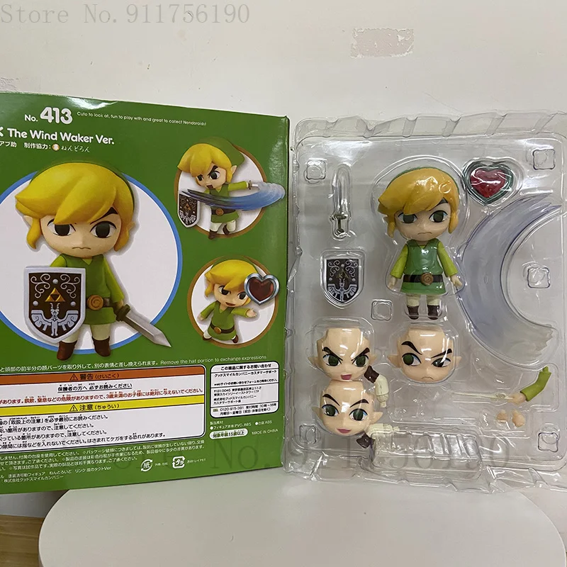 

Фигурка аниме Зельда, дыхание дикой природы, Link #413, фигурка Figma, маска Q.Ver, коллекция игрушек, фигурка героя, кукла 10 см