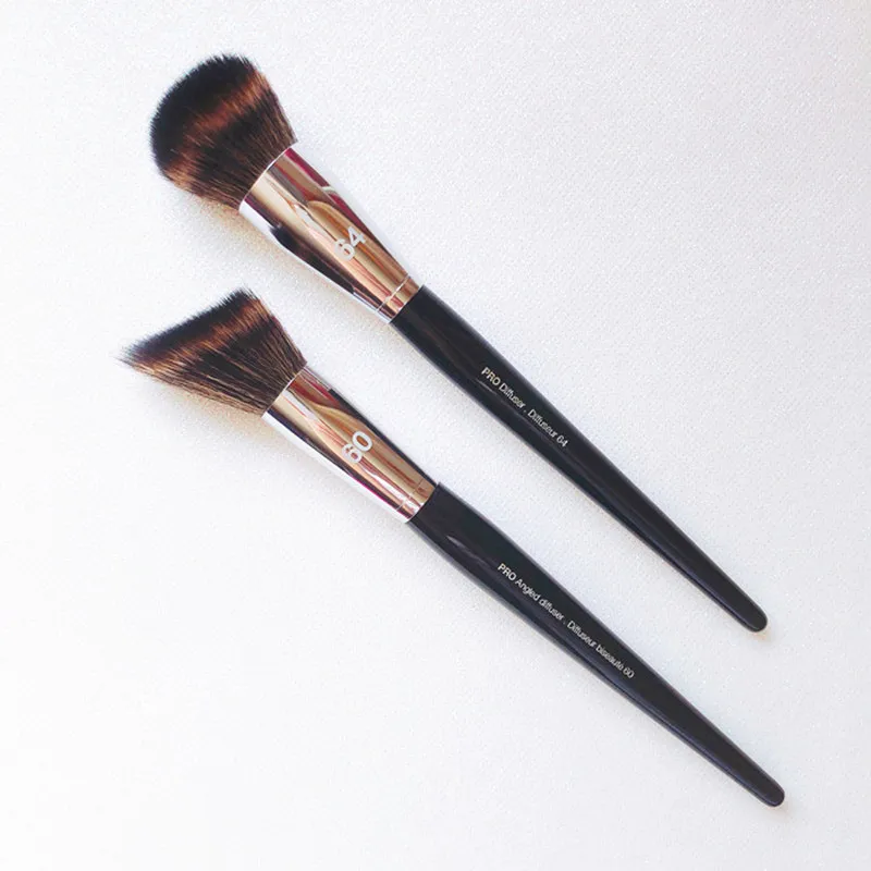 Diffuser Foundation Makeup Brush #64 - Round Two-Layers Synthetic Bristle Foundation Powder Cosmetics Tools