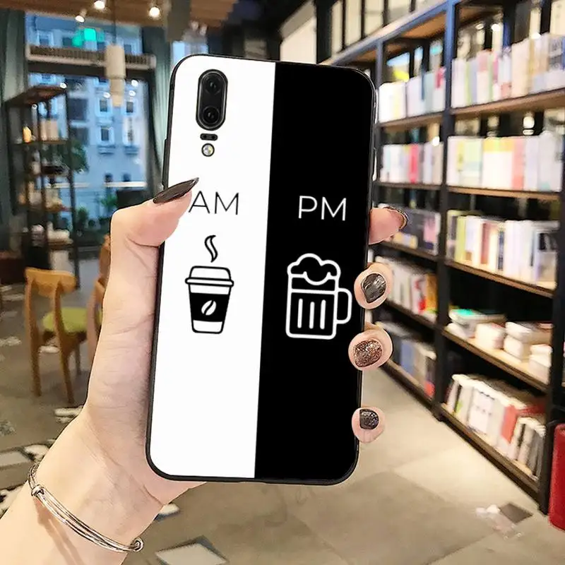 

design fashion funny aesthetic art Coffee Wine Cup Phone Case For Huawei honor Mate P 10 20 30 40 Pro 10i 9 10 20 8 x Lite