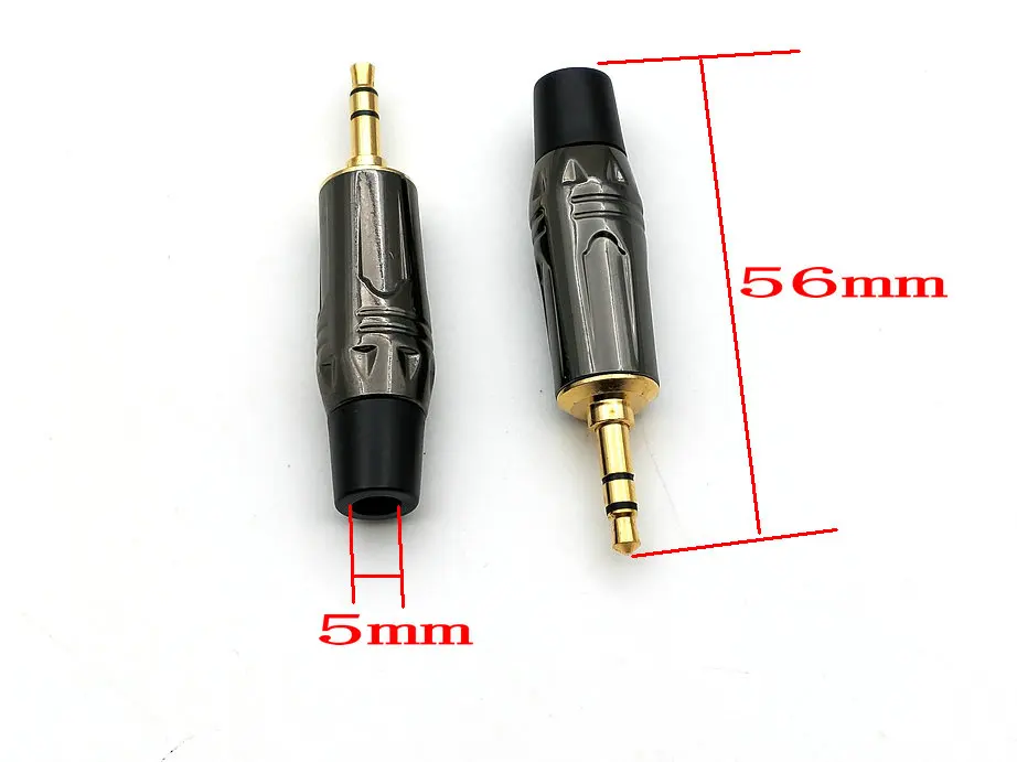 50 шт. Новый Медный позолоченный штекер 3 5 мм стерео разъем паяльный разъем|connector