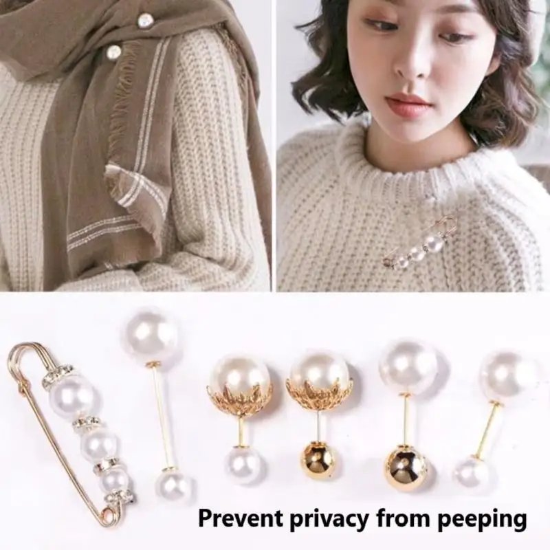 

Брошь с жемчугом 4-6 шт., затягивающая булавка для пояса, маленькие открытые Броши Стразы, аксессуары для рукоделия