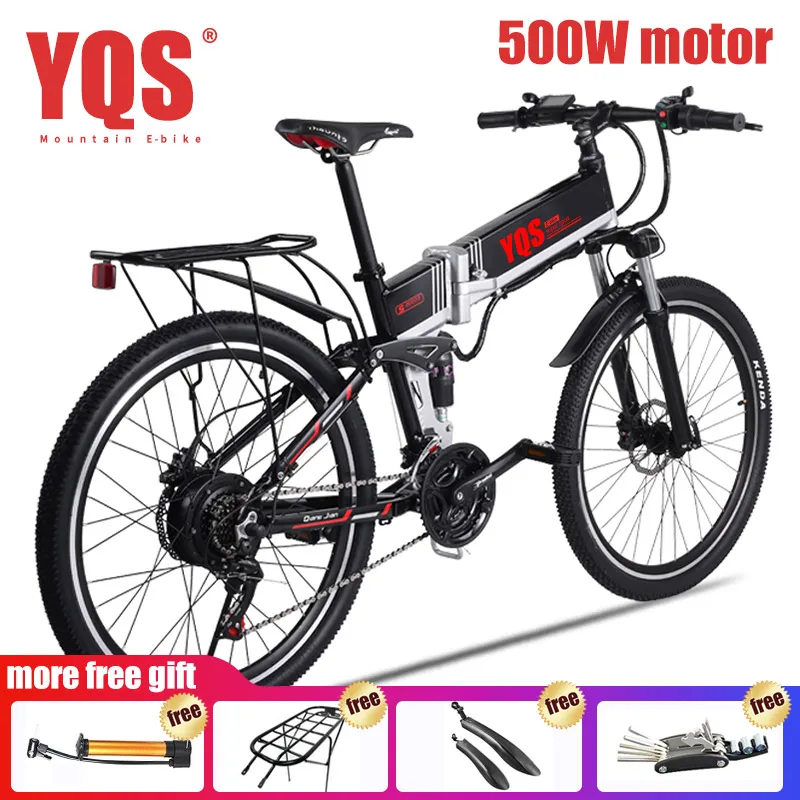 500W40KM YQS Электрический велосипед 350 Вт/500 Вт 110 км 21 скоростной аккумулятор ebike Электрический 2" от шоссейный электровелосипед bicicleta - Цвет: 500W40KM