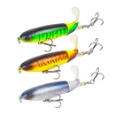 3 шт.лот Whopper Plopper 100 мм 13 г плавающий Поппер, рыболовная приманка, карандаш, искусственная жесткая приманка, воблер, рыболовная снасть с вращающимся хвостом