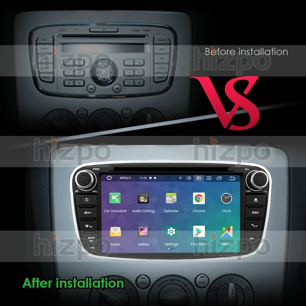 Bestellen Android 10 Auto Radio GPS Navigation Dvd-Stereo-Player Für Ford Focus 2 Mondeo S-MAX C-MAX Galaxy Transit Kuga 2008-2012 DSP 2DIN