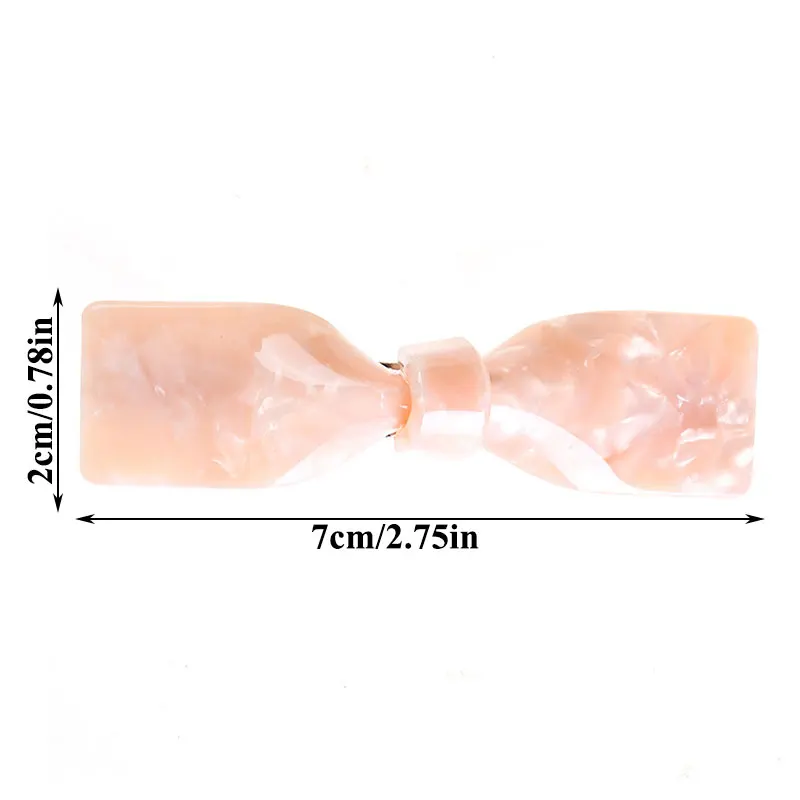 

New Acrylic Bow Hairpin Acetate Hair Clip Retro Top Clip Headwear Marble Print Geometric Barrettes Hair Accessories Hair Jewelry