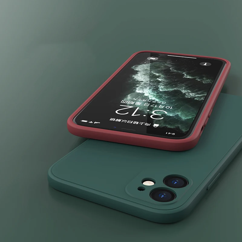 

For iPhone SE 2020 Case For iPhone 11 Pro Max Liquid Silicone Anti-Fall Phone Case For iPhone X XR XS 6 6s 7 8 Plus Back Cover