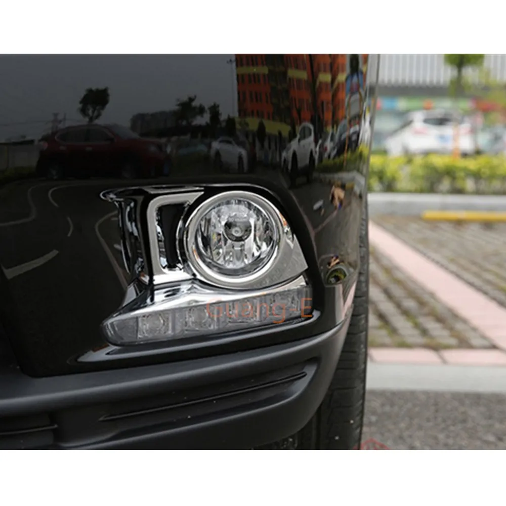 Для Toyota Highlander автомобильный корпус передняя противотуманная фара накладка на фару рамка Стайлинг АБС хромированная Накладка для автомобиля палочки части 2 шт./компл