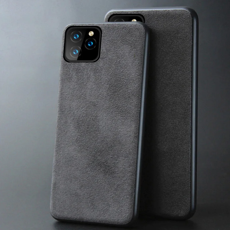 Чехол для телефона из натуральной коровьей замши Apple iphone 11 11Pro Pro Max X XR XS max 6 6S 7 8 plus