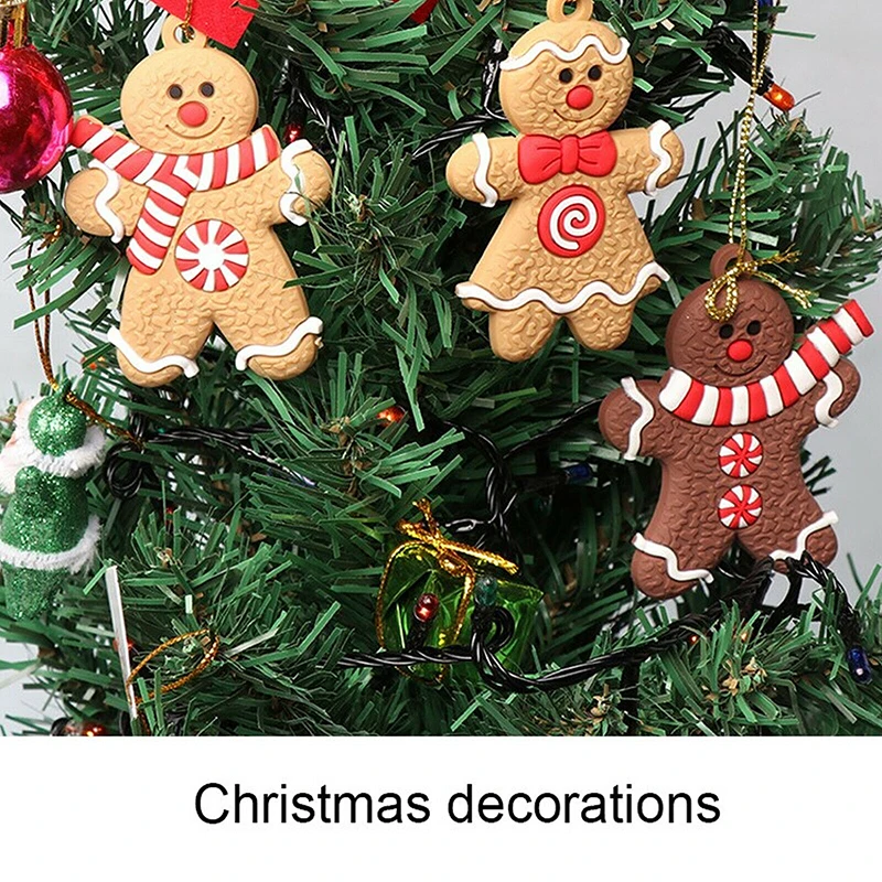 12 шт./компл. рождественские украшения в виде имбиря подвеска на рождественскую
