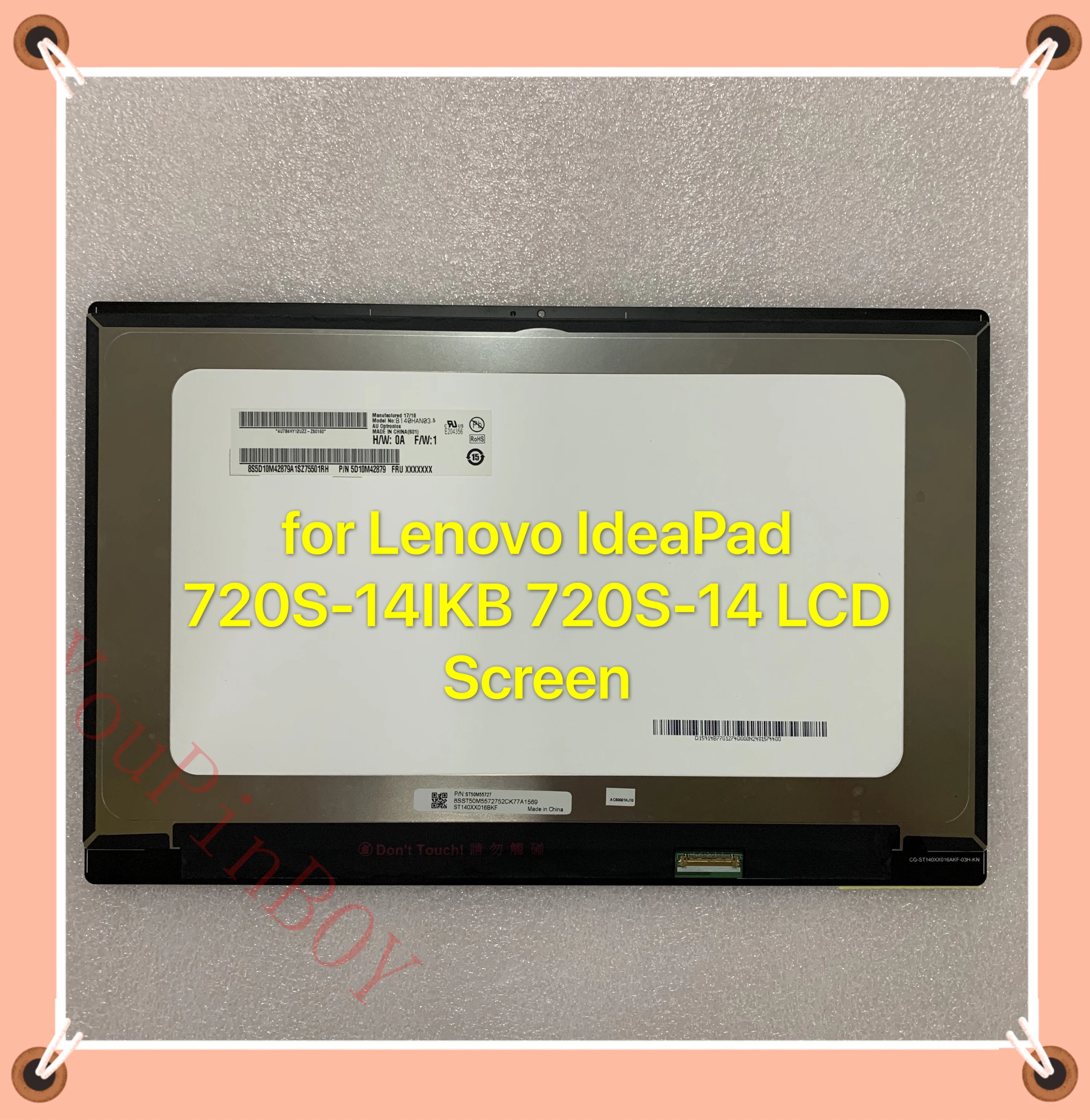 14 &quotB140HAN03.5 FHD светодиодный ЖК экран дисплей Переднее стекло в сборе без касания
