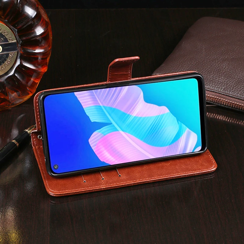 Huawei Y7P Case 6.39 inch Magnetic Flip Crazy Horse Pattern Leather ART-L28 ART-L29 Wallet Cover | Мобильные телефоны и