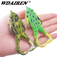 1pcs double propeller frog soft rubber baits 90mm 13 5g topwater jigging wobbler fishing lure bass artificial frog bait tackle
