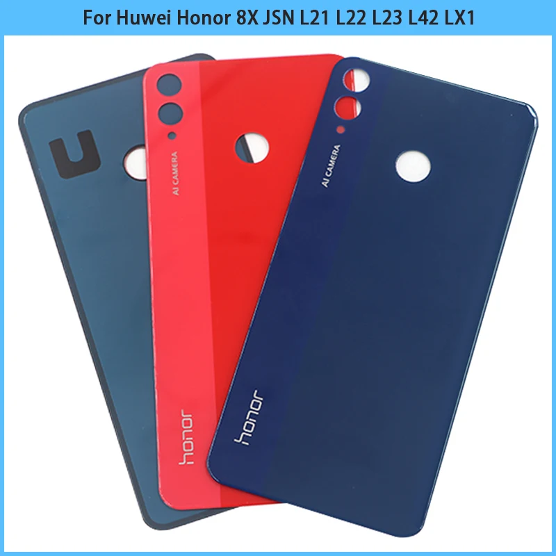 

10PCS New 6.5" For Huwei Honor 8X JSN-L21 Battery Back Cover Rear Door 3D Glass Panel Honor8X Housing Case With Adhesive Replace